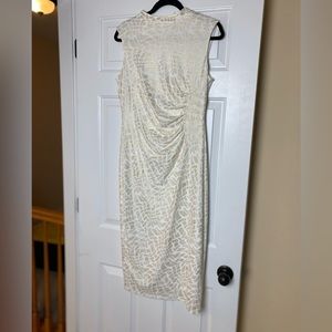 Anne Kline White and Gold dress